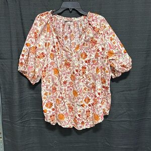 Knox Rose Womens High Magenta Floral
Short Sleeve Top Shirt Size XXL‎